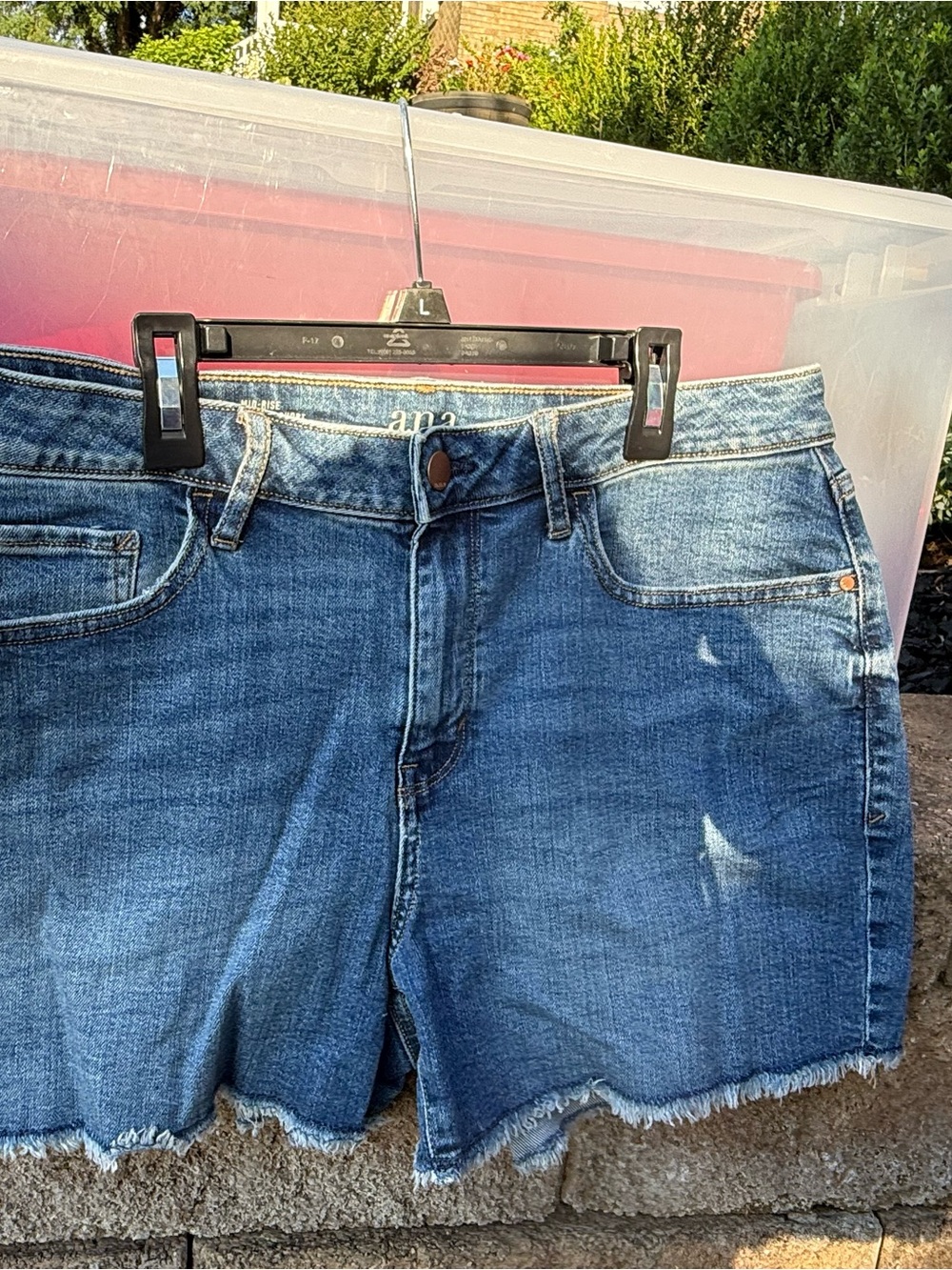 a.n.a Medium Blue Denim Cutoff Shorts